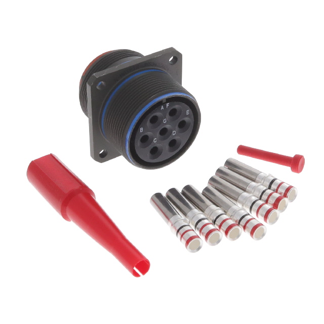 7 (Power) Position Circular Connector Receptacle, Female Sockets Crimp