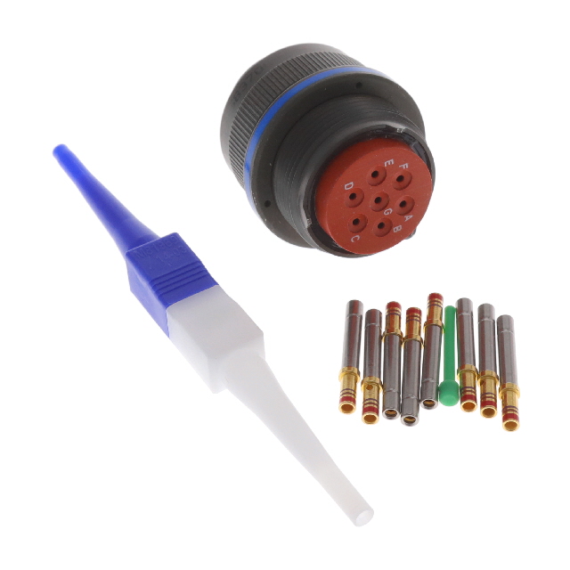 7 (Power) Position Circular Connector Plug, Female Sockets Crimp