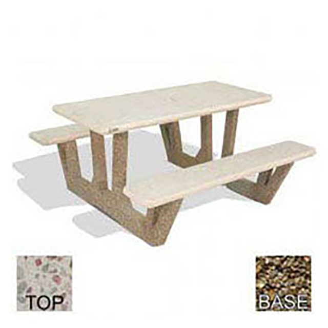 White Concrete Standard Table