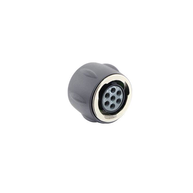 7 Position Circular Connector Plug, Female Sockets Solder Cup