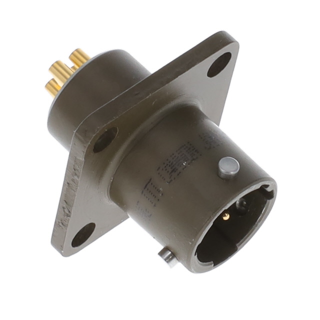 4 Position Circular Connector Receptacle, Male Pins Solder Cup