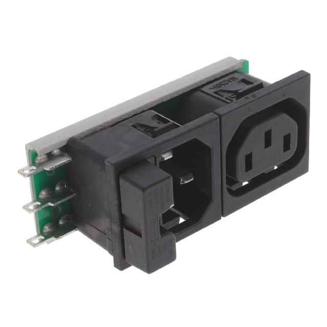 Power Entry Connector Receptacle, Female Sockets; Receptacle, Male Blades IEC 320-2-2/F; IEC 320-C14 Panel Mount, Snap-In