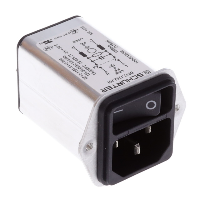 Power Entry Connector Receptacle, Male Blades - Module IEC 320-C14 Panel Mount, Flange