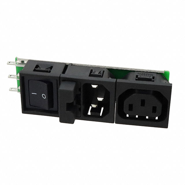 Power Entry Connector Receptacle, Female Sockets; Receptacle, Male Blades IEC 320-2-2/F; IEC 320-C14 Panel Mount, Snap-In