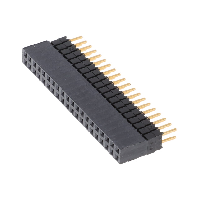 40 Position Elevated Socket Connector 0.100 (2.54mm) Through Hole Gold