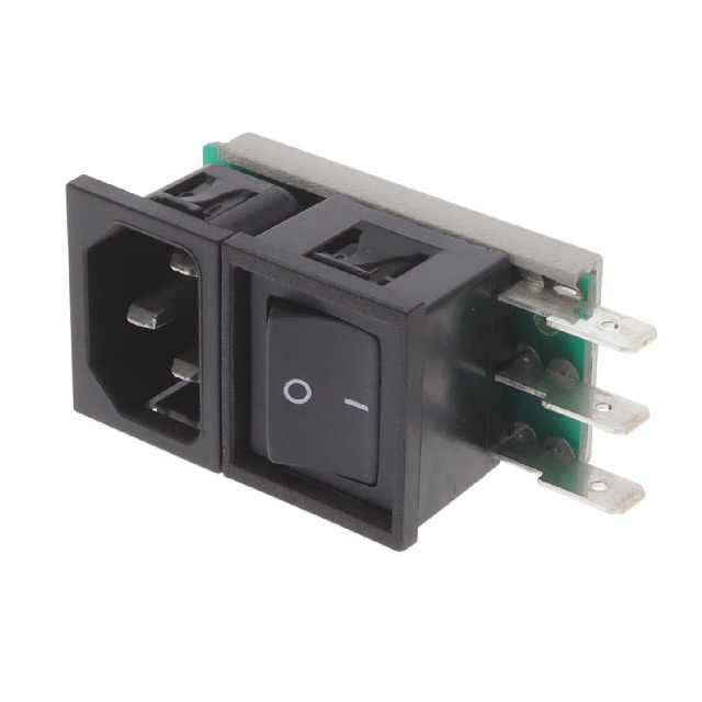 Power Entry Connector Receptacle, Male Blades - Module IEC 320-C14 Panel Mount, Snap-In