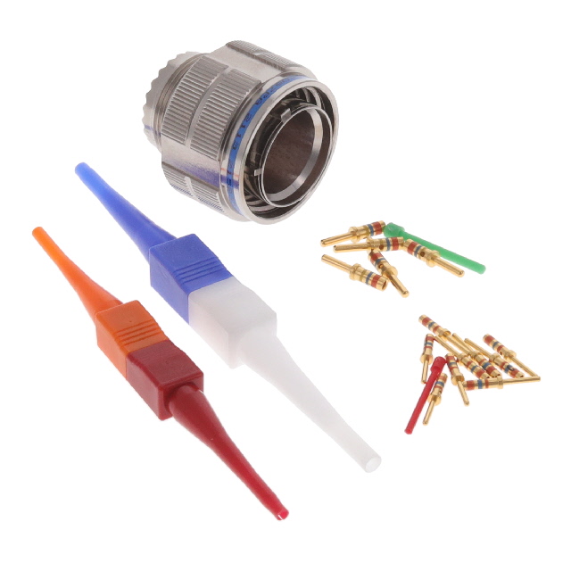 12 Position Circular Connector Plug, Male Pins Crimp