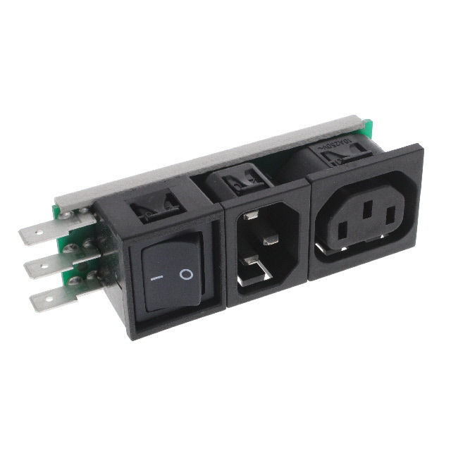 Power Entry Connector Receptacle, Female Sockets; Receptacle, Male Blades IEC 320-2-2/F; IEC 320-C14 Panel Mount, Snap-In