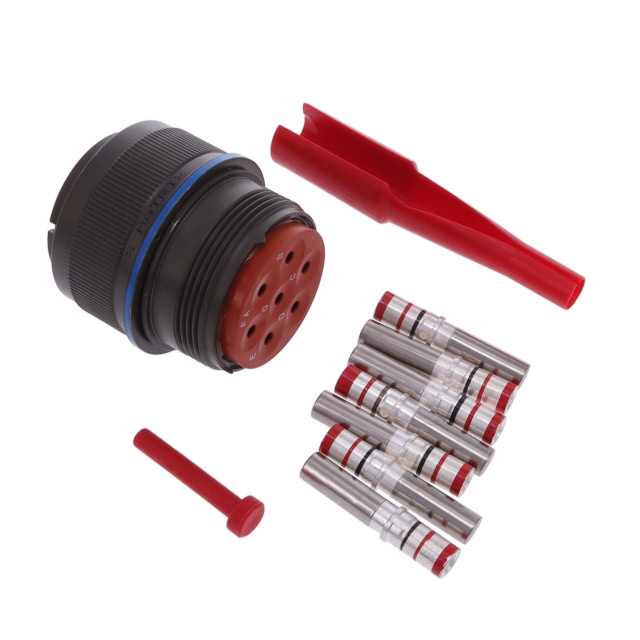 7 (Power) Position Circular Connector Plug, Female Sockets Crimp