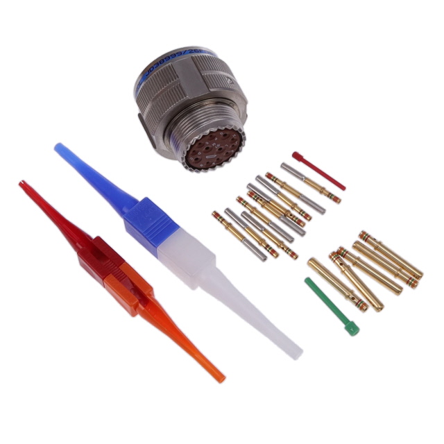 12 Position Circular Connector Plug, Female Sockets Crimp