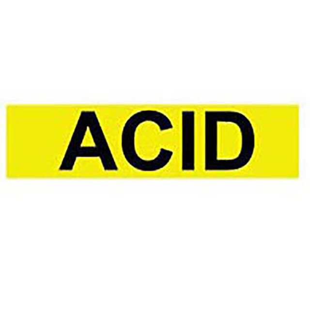Vinyl Pipe Marker for Acid