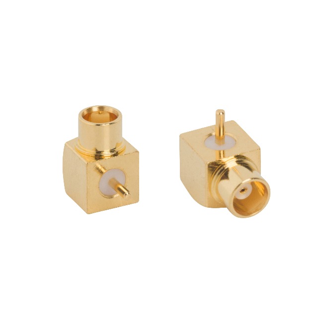 MCX Connector Jack, Female Socket 50 Ohms Through Hole, Right Angle Solder