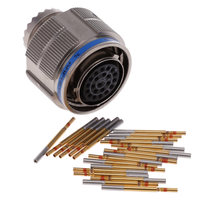 22 Position Circular Connector Plug, Female Sockets Crimp