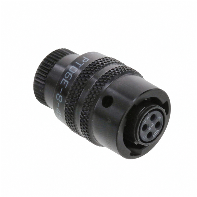 4 Position Circular Connector Plug, Female Sockets Solder Cup