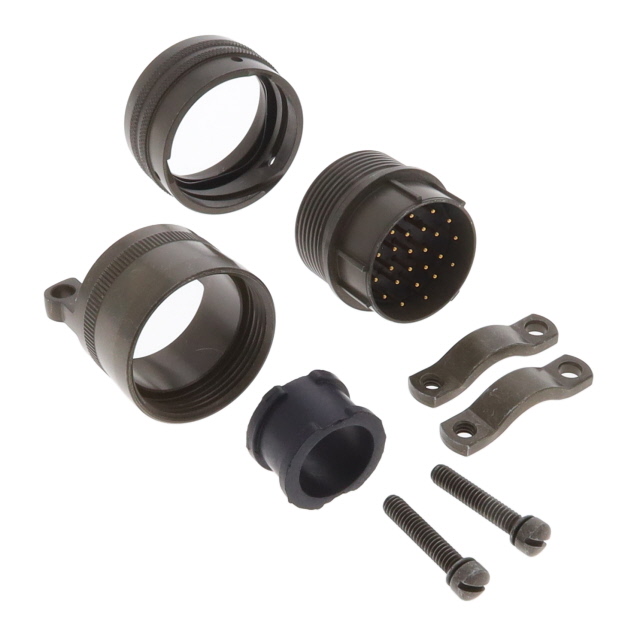 24 Position Circular Connector Plug, Male Pins Solder Cup