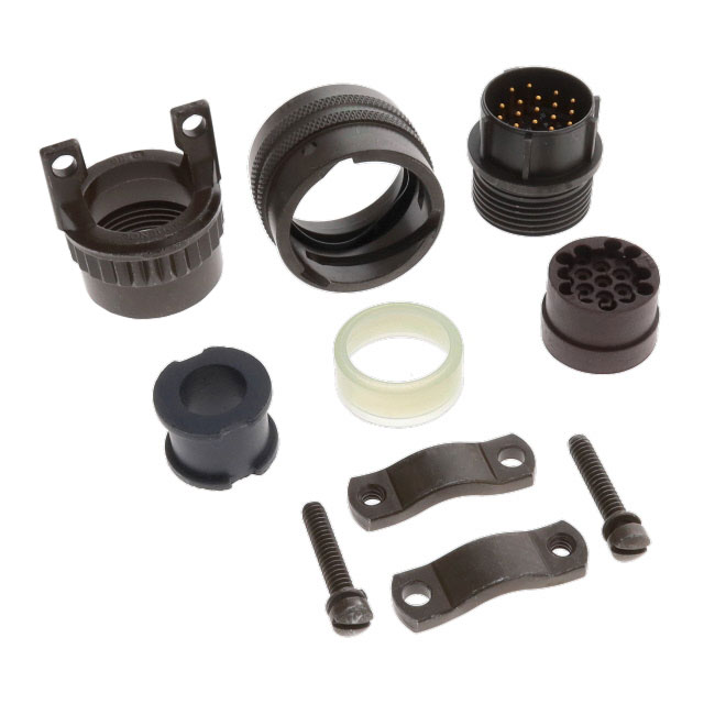 18 Position Circular Connector Plug, Male Pins Solder Cup