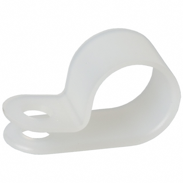 Cable Clamp, P-Type White Fastener 0.562