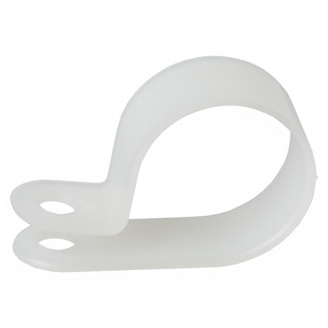 Cable Clamp, P-Type White Fastener 0.875