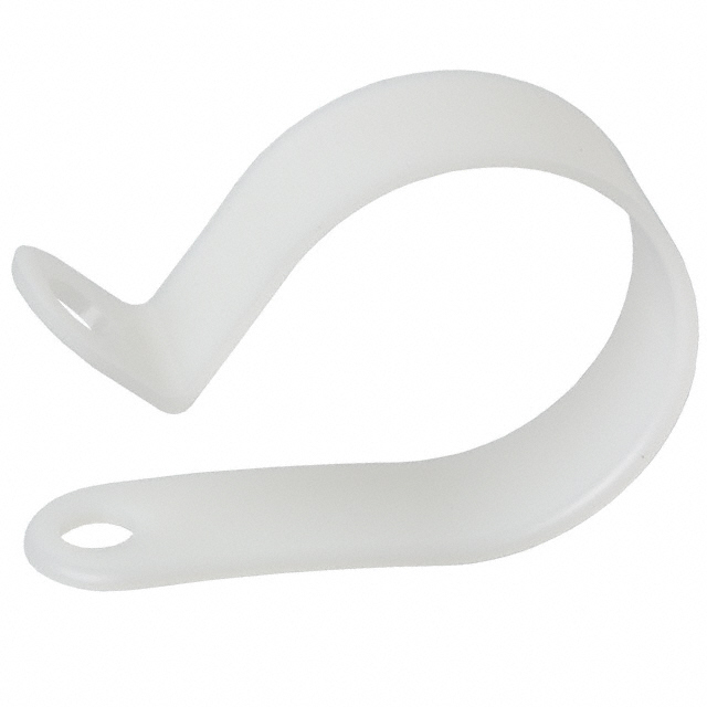 Cable Clamp, P-Type White Fastener 1.000