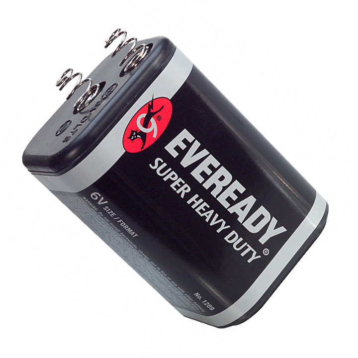 Eveready Super Heavy Duty Spring Top Lantern Battery, 6V - Midwest  Technology Products
