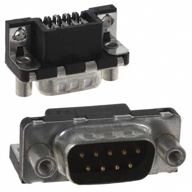 9 Position D-Sub Plug, Male Pins Connector