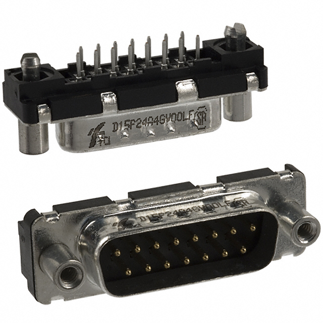 15 Position D-Sub Plug, Male Pins Connector