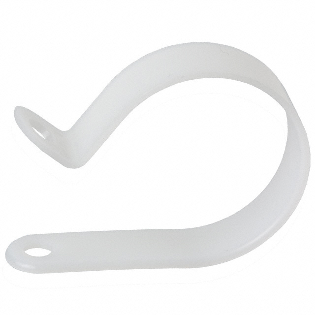 Cable Clamp, P-Type White Fastener 1.250