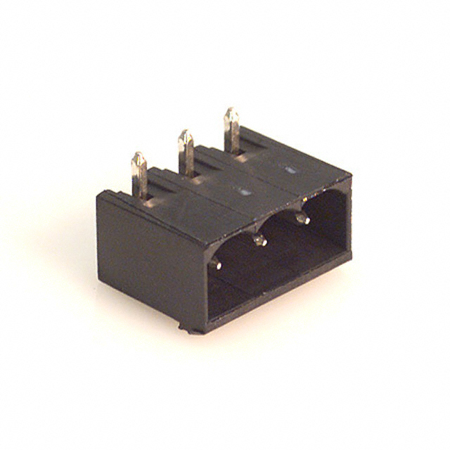 3 Position Terminal Block Header, Male Pins, Shrouded (4 Side) 0.197