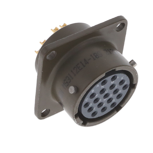 18 Position Circular Connector Receptacle, Female Sockets Solder Cup