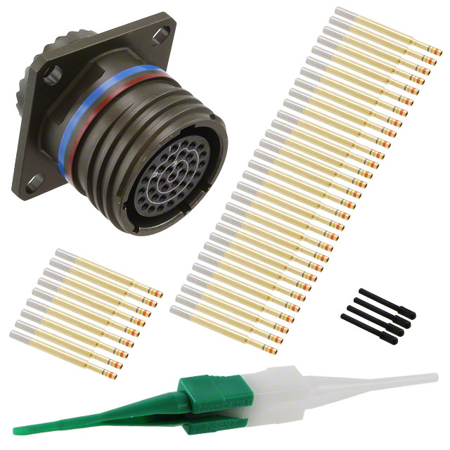 37 Position Circular Connector Receptacle, Female Sockets Crimp