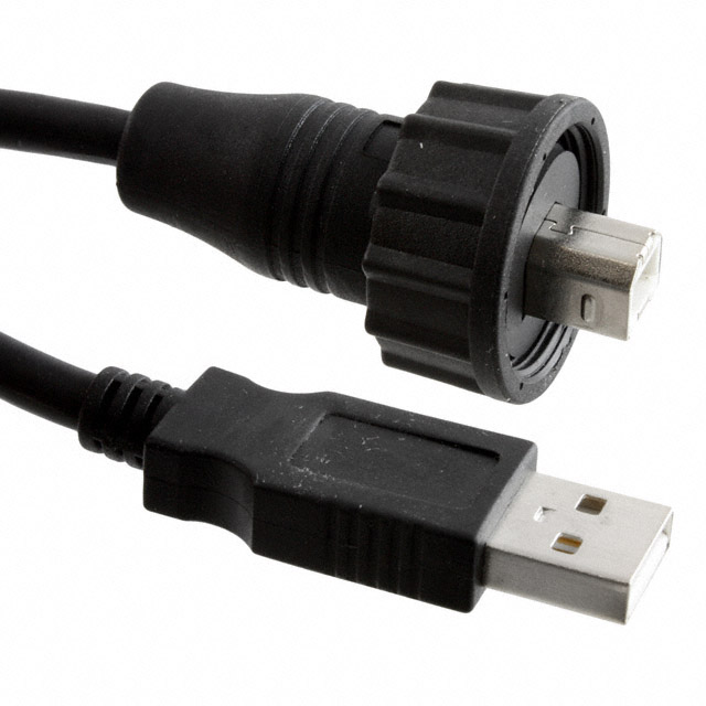 USBBF6200 Amphenol Socapex  Amphenol USB 2.0 Cable, Male USB B to