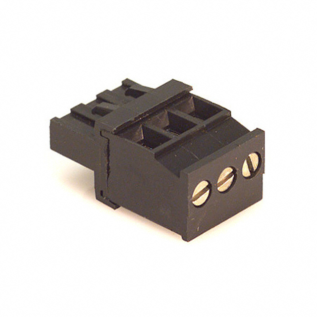 3 Position Terminal Block Plug, Female Sockets 0.200