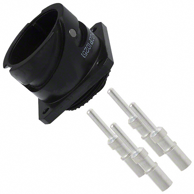 4 Position Circular Connector Receptacle, Male Pins Crimp