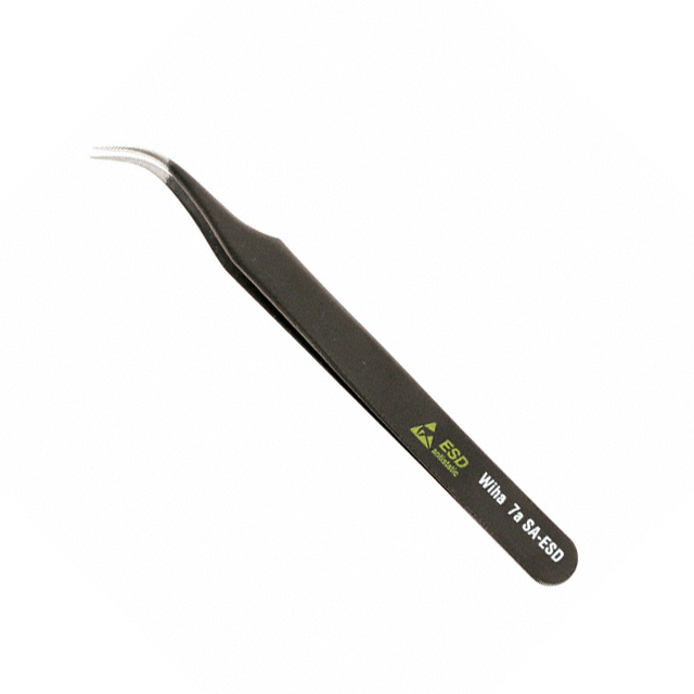 Tweezers Acid Resistant, Anti-Magnetic, ESD Safe Pointed Extra Fine 7A 4.72