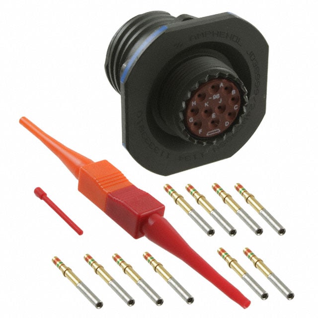 10 Position Circular Connector Receptacle, Female Sockets Crimp