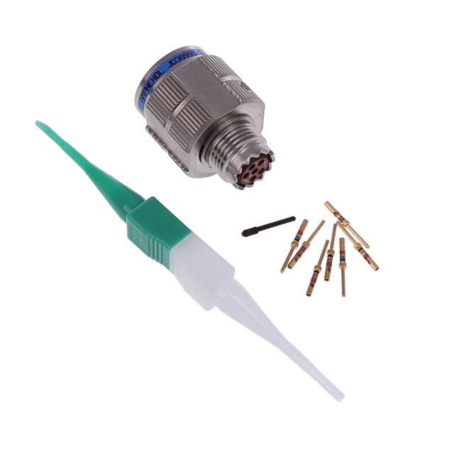 6 Position Circular Connector Plug, Male Pins Crimp