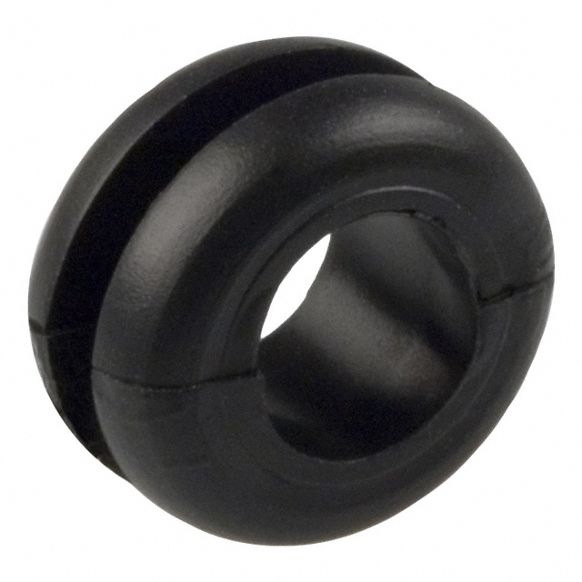 Circular - 0.315 (8.00mm) Grommet 0.217 (5.51mm) Black