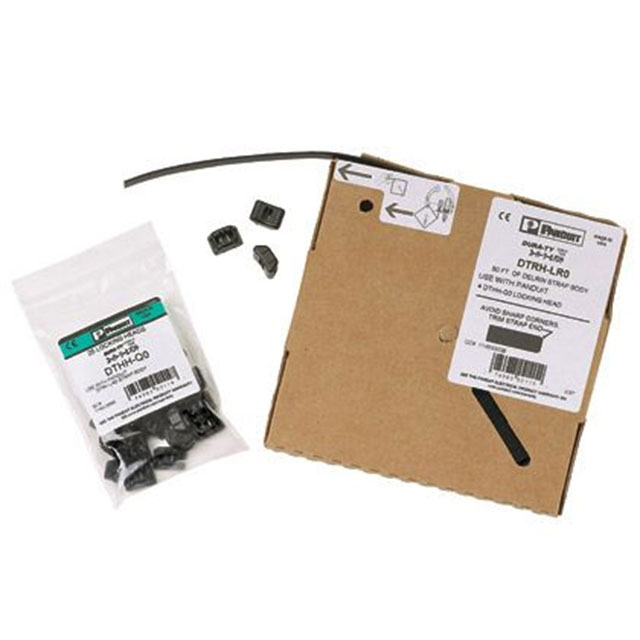Cable Ties Circuit Protection Kit 50' (15.24m) Reel of Strapping and 1 Bag of 25 Cable Tie Heads, Black