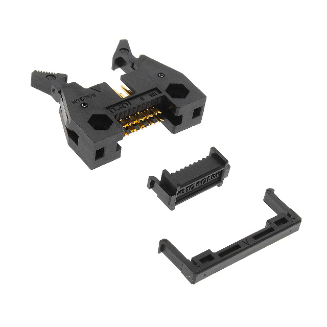 10 Position Rectangular Header Connector IDC Gold 28 AWG