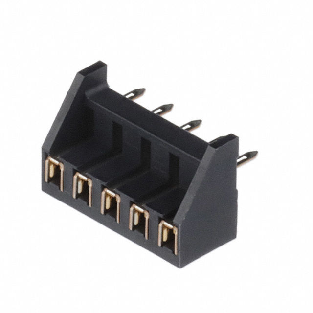 5 Position Receptacle, Bottom Entry Connector 0.100