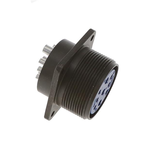 9 Position Circular Connector Receptacle, Female Sockets Solder Cup
