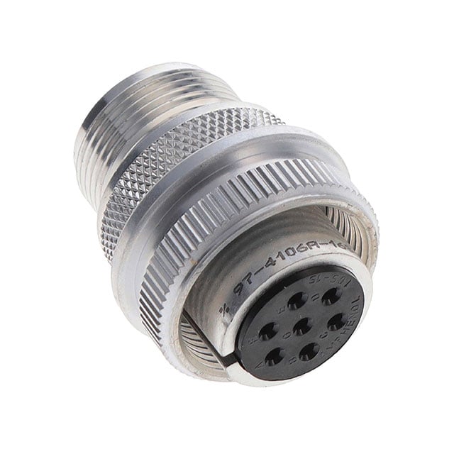 7 Position Circular Connector Plug Housing Free Hanging (In-Line) Backshell, Coupling Nut