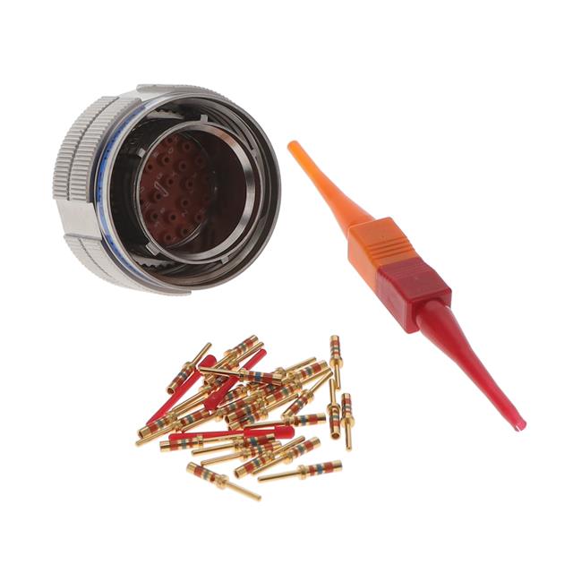 26 Position Circular Connector Plug, Male Pins Crimp