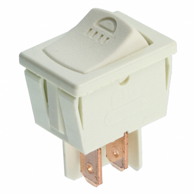 Rocker Switch SPST 8A (AC) 125 V Panel Mount, Snap-In