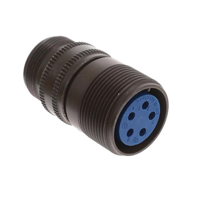 5 Position Circular Connector Receptacle, Female Sockets Solder Cup