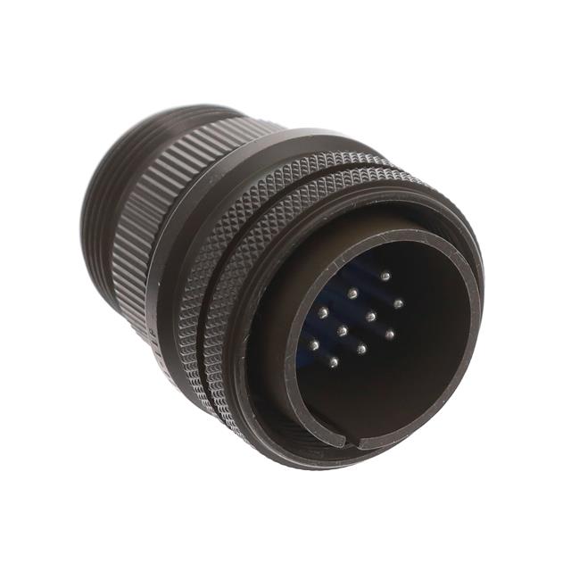 13 Position Circular Connector Plug, Male Pins Solder Cup