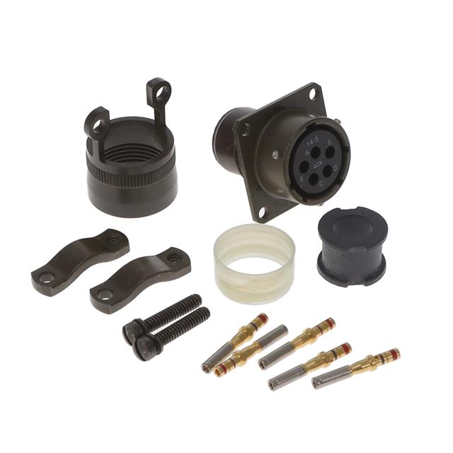 5 Position Circular Connector Receptacle, Female Sockets Crimp