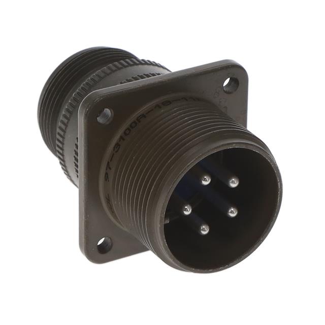 6 Position Circular Connector Receptacle, Female Sockets Solder Cup