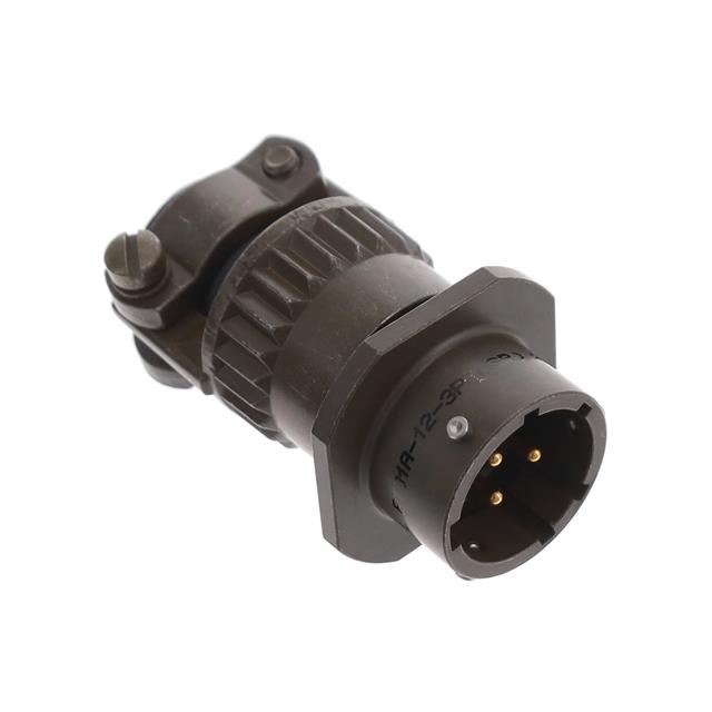 3 Position Circular Connector Receptacle, Male Pins Solder Cup