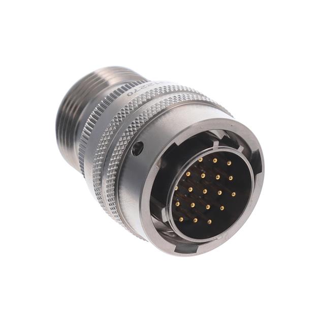19 Position Circular Connector Plug, Male Pins Solder Cup